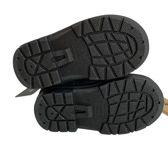 New Bebe Girls Black with Glitter and Bow Faux Suede Boots Size 7 Faux Fur Linin - Picture 10 of 10